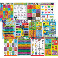 [EP62002] Pete the Cat Early Learning Small Poster Pack 28cm x 40cm(12 posters)