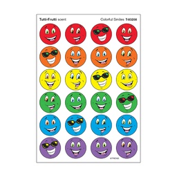 [T83208] Colorful Smiles, Tutti-Frutti scent Scratch 'n Sniff Stinky Stickers (96 Stickers)