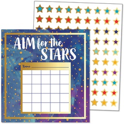 [CD148038] GALAXY AIM FOR THE STARS MINI INCENTIVE CHARTS (30 charts  630 stickers) 4.75&quot;x5&quot;(12cmx12.7cm)