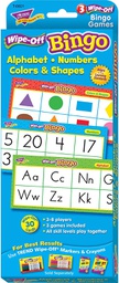 [T6601] ALPHABET/NUMBERS/COLORS &amp; SHAPES WIPE-OFF BINGO GAME (8 Two-sided cards)
