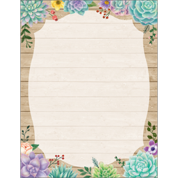 [TCR7971] Rustic Bloom Blank Lined Chart (43cm x 56cm)