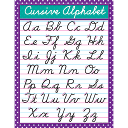 [TCR7688] Cursive Alphabet Chart (43cm x 56cm)