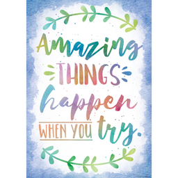 [TCR7559] Amazing Things Happen When You Try Positive Poster 19&quot;x 13.5&quot; (48cm x 35cm)