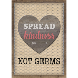 [TCR7511] Spread Kindness Not Germs Positive Poster 19&quot;x 13.5&quot; (48cm x 35cm)