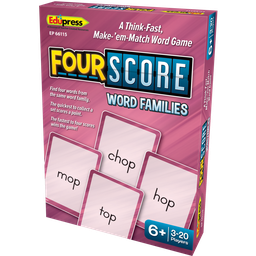 [EP66115] Four Score Card Game: WORD FAMILIES  Age: 6+ (80cards)