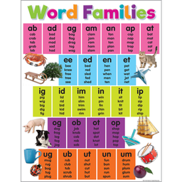 [TCR7112] WORD FAMILIES Chart (43cm x 56cm)