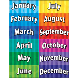 [TCR7628] Months of the Year  Chart (43cm x 56cm)