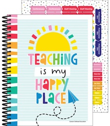 [CD105034 ] HAPPY PLACE TEACHER PLANNER BOOK (116 stickers)