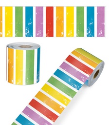 [CD108517] ALL ARE NEIGHBORS STRIPES ROLLED BORDER 65' x 3&quot;(19.8mx7.6cm)