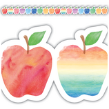 [TCR3573] Watercolor Apples Die-Cut Border Trim, 12pcs 2.75''x25'(6.9cmx10.6m)