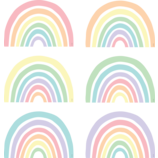 [TCR8443] Pastel Pop Rainbows Accents 6 colors 6''(15.2cm) (30pcs)