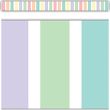 [TCR8444] Pastel Pop Stripes Straight Border Trim, 12pcs 3''x35''(7.6cmx88.9cm), total (35'-10.6m)