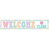[TCR8445] Pastel Pop Welcome to Our Class Banner 39''x8''(99.06cmx20.3cm)