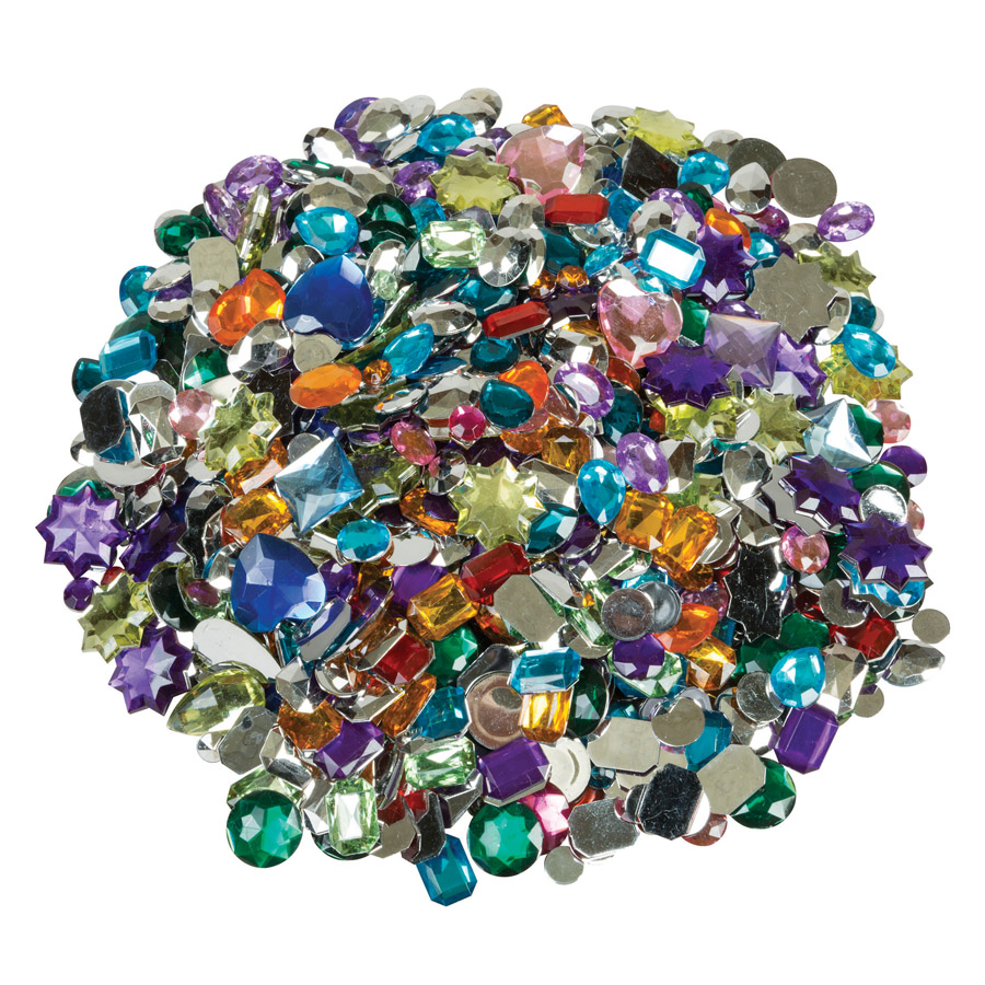 CREATIVITY STREET ACRYLIC GEMSTONES ASSORTED SIZES ASSORTED COLORS 1 LB.