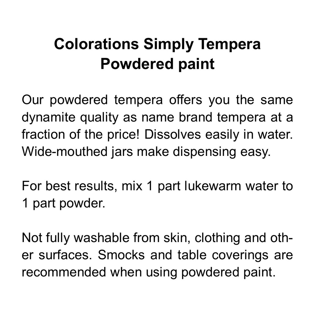 COLORATIONS POWDER TEMPERA 1LB - BLACK