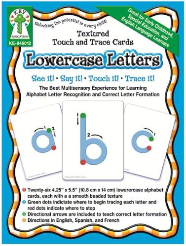 Textured Touch and Trace Cards: Lowercase (26pcs)(4.25"x5.5")(10.7cmx12.7cm)