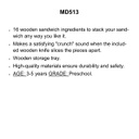 Sandwich Making Set Wooden Toys