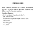 0-20 Numbers Bulletin Board Set (Gr PK-2) Cards (8"x9"(20.3cmx 22.8cm) 2 frames (11.250"x5"(28.5cmx12.7cm) (43 pcs)