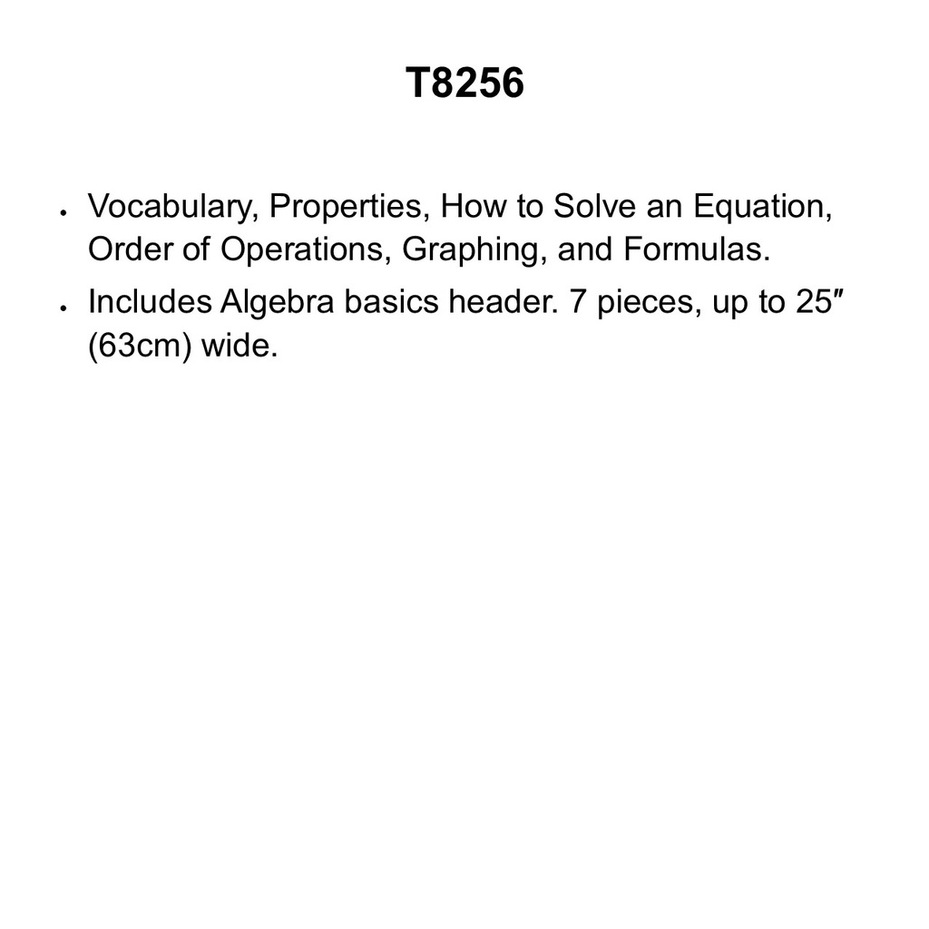 Algebra Basics includes Discovery Guide w/ Creative Activities  (25'' (63.5cm) (7pcs)