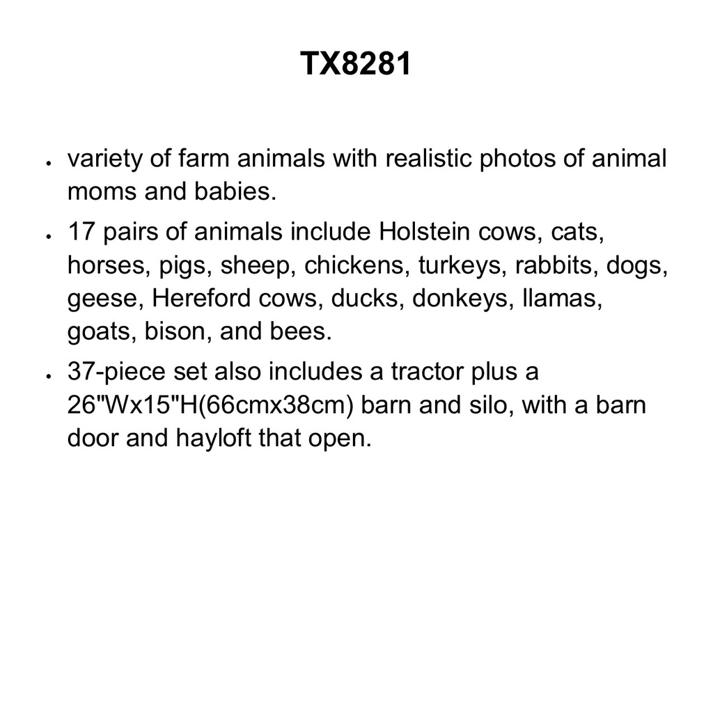 Animals on the Farm BB. Set   Barn (37pcs)
