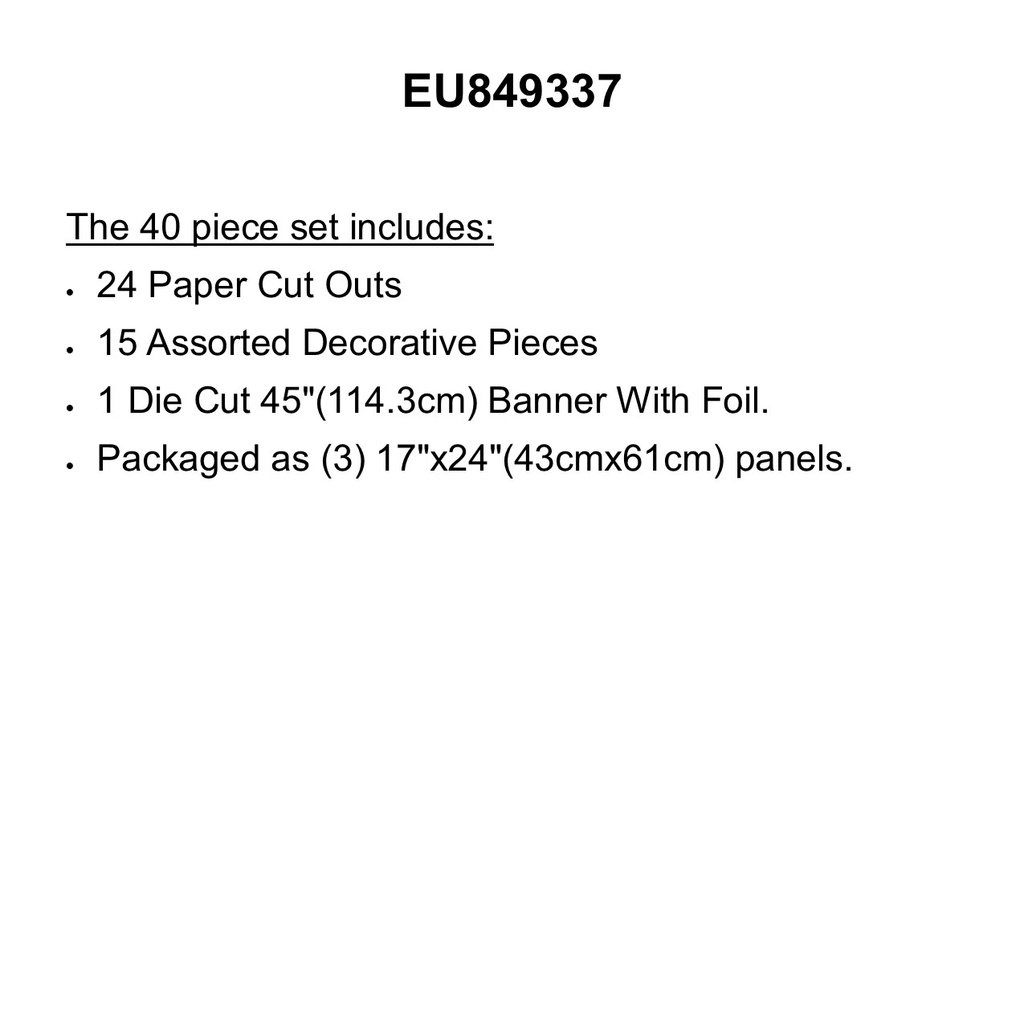 BACK TO SCHOOL WELCOME DOOR DÉCOR KIT  (40pcs)