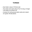 Brights 4Ever Welcome BB Set Letter 13 tall &amp; word spans 7" (18cm) (59pcs)