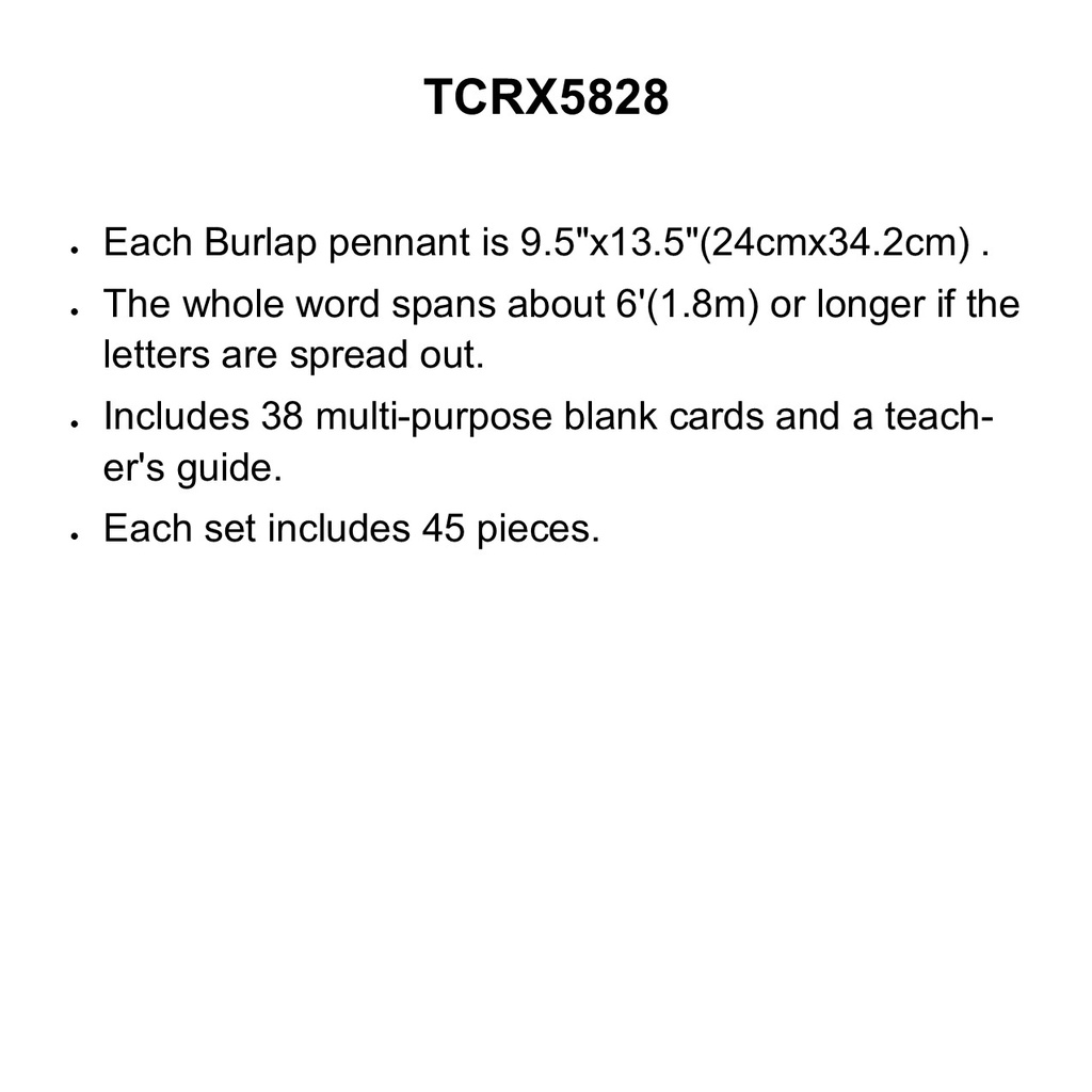 Burlap Pennants Welcome Bulletin Board  (45pcs)