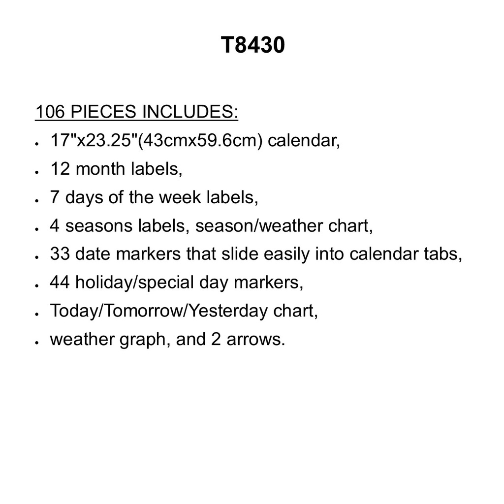 Color Harmony Calendar BB Set (106pcs)