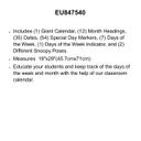 Color My World Calendar BB Set  (83pcs)