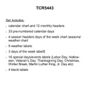 Confetti Calendar Bulletin Board Set   (84pcs)