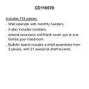 Creatively inspired Calendar BB Set  (118pcs)