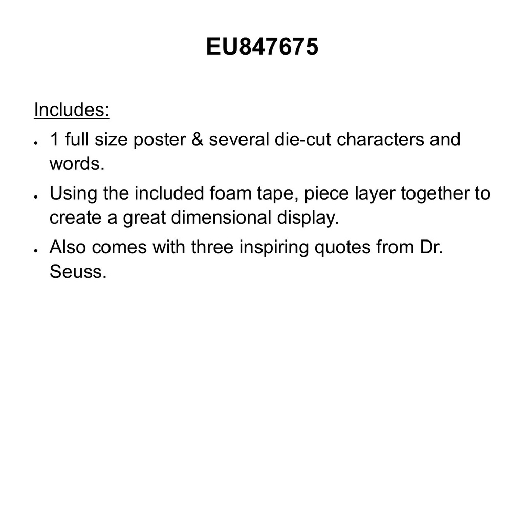 DR Seuss 3D Read BB Set   (12pcs)