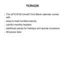 PAW PRINT CALENDAR Bulletin Board  (68pcs)