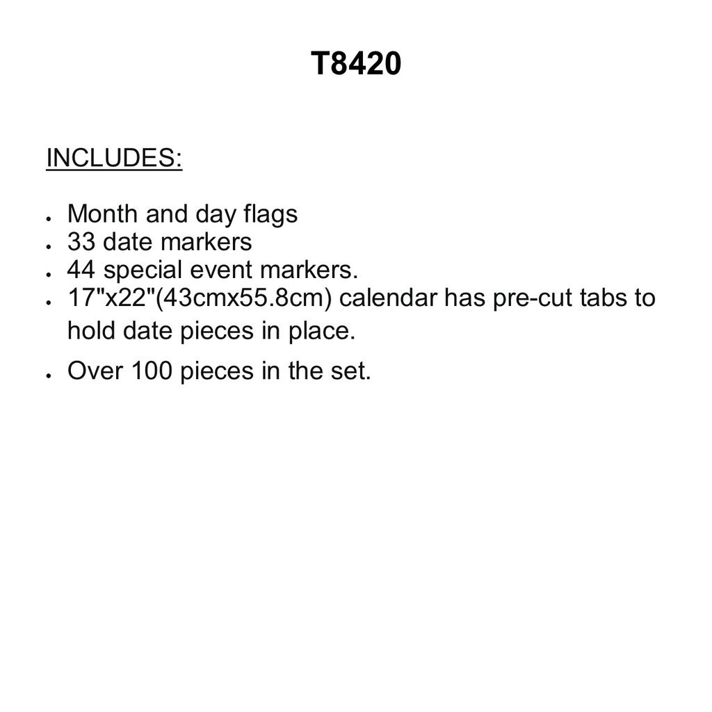 PLAYTIME PALS CALENDAR B.B.SET (106pcs)