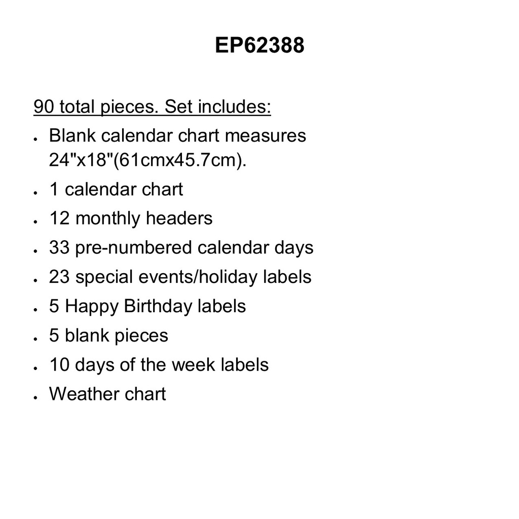 Pete the Cat® Calendar Kit (90pcs)