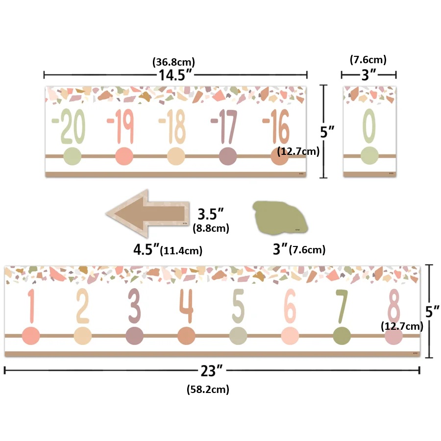 Terrazzo Tones Number Line (-20 to +120) BB (24pcs)