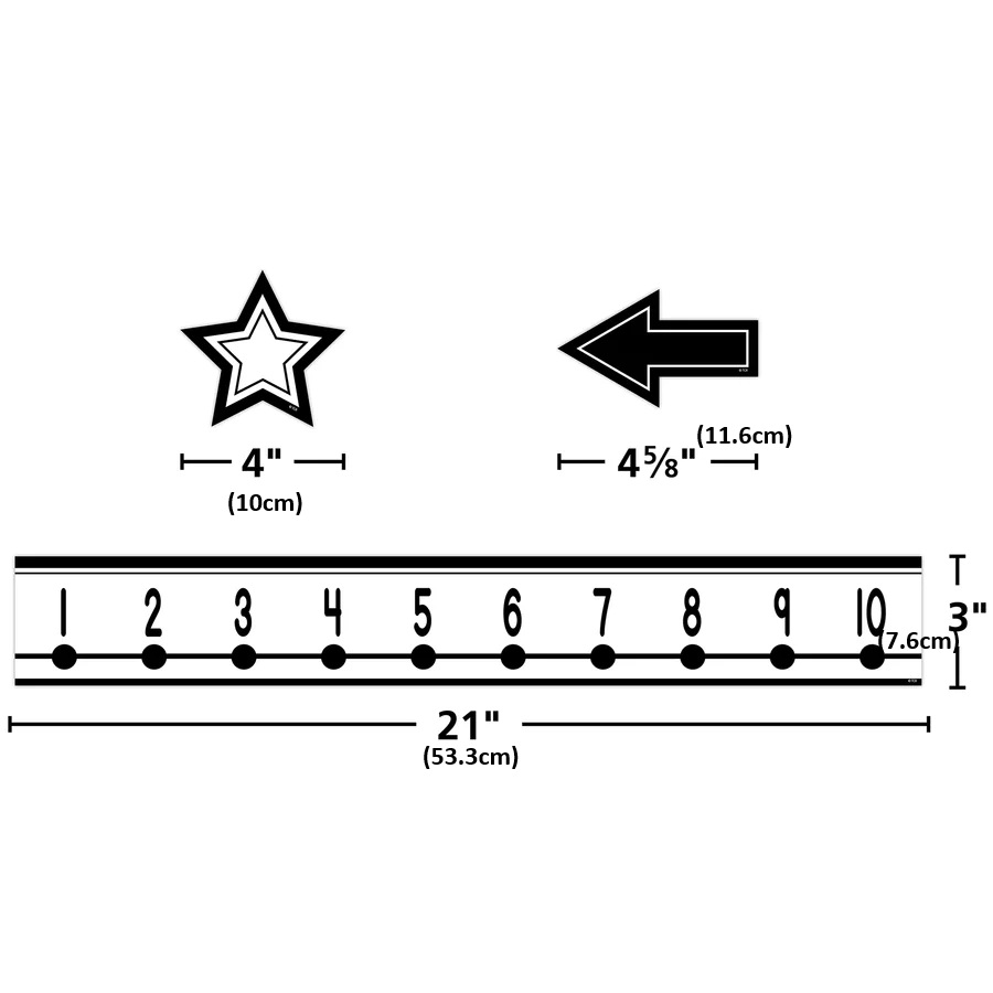 Black and White Number Line (-20 to +120) mini BB set (20pcs)(21''x3'')(53.3cmx7.6cm)