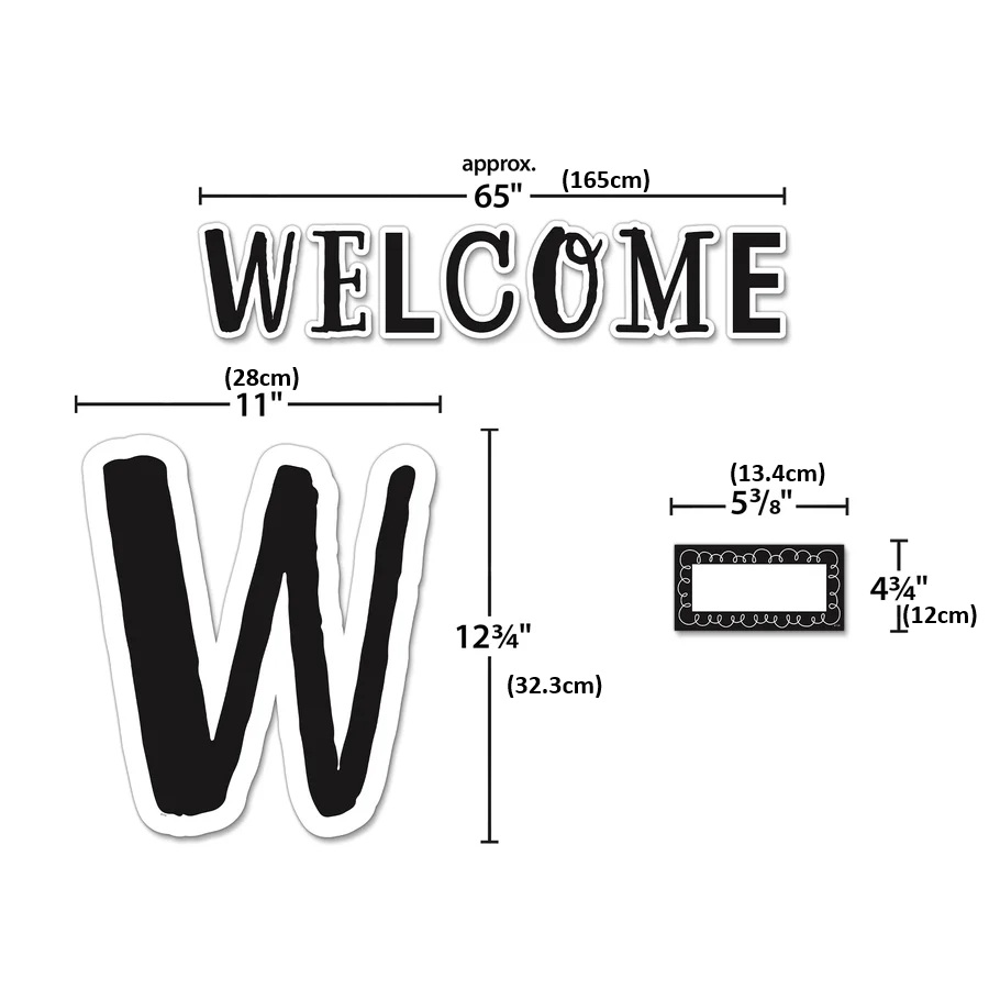 Black and White Welcome BB SET(49pcs)(13''-33cm)