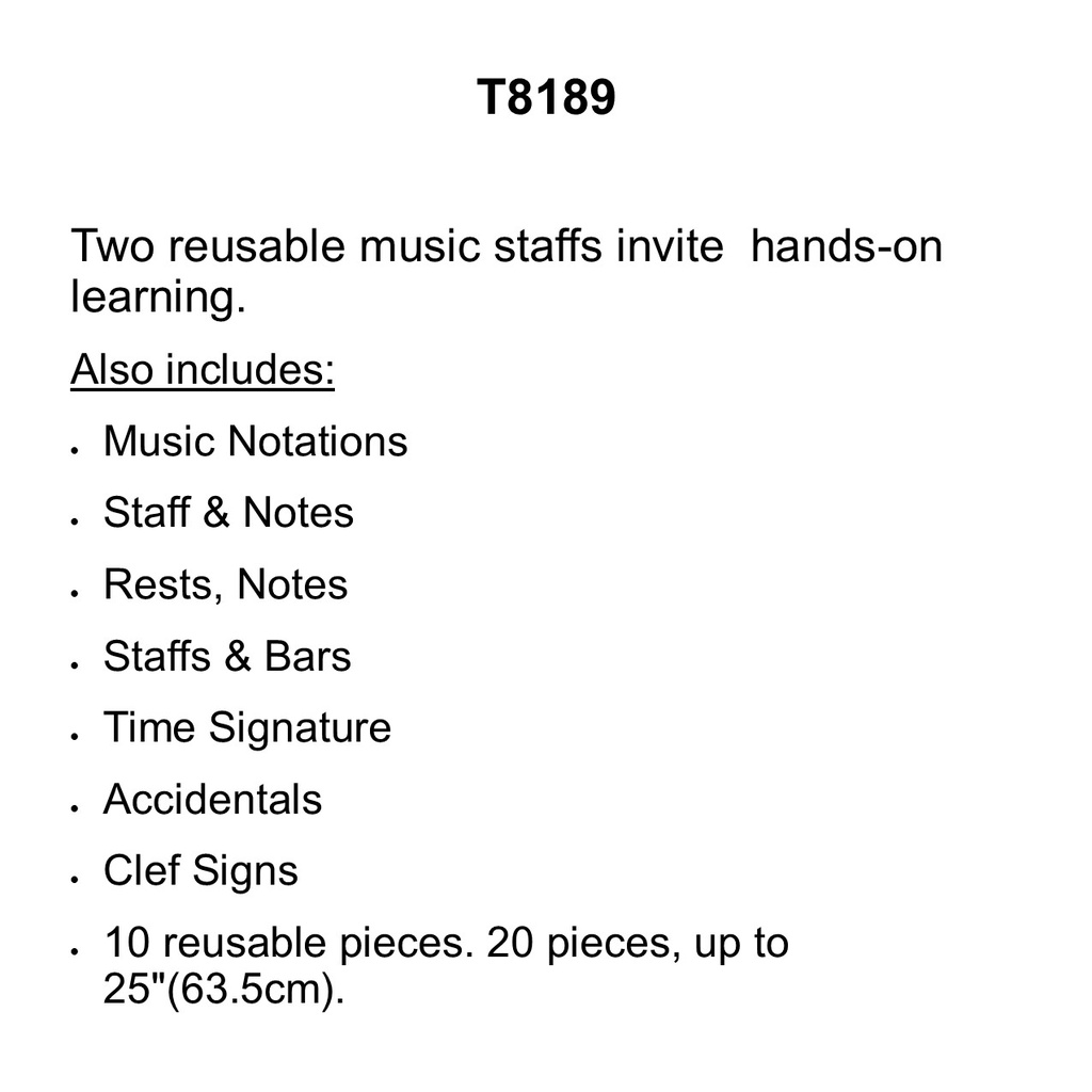 Music Symbols–Wipe-Off BB SET (20 pcs)