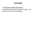 SCRATCH OFF AWARDS HAPPY BIRTHDAY (15awards and 15 scratch-off)(2.3''x3.5'')(5.8cmx8.8cm)