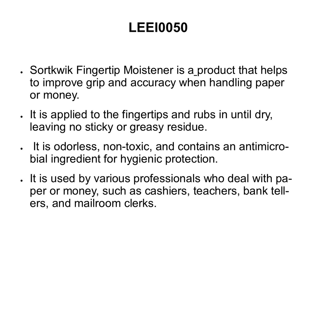 SORTKWIK FINGERTIP MOISTENER (0.3OZ)