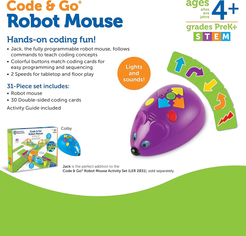 STEM -CODE &amp; GO Robot Mouse (31pcs)(4+yrs)