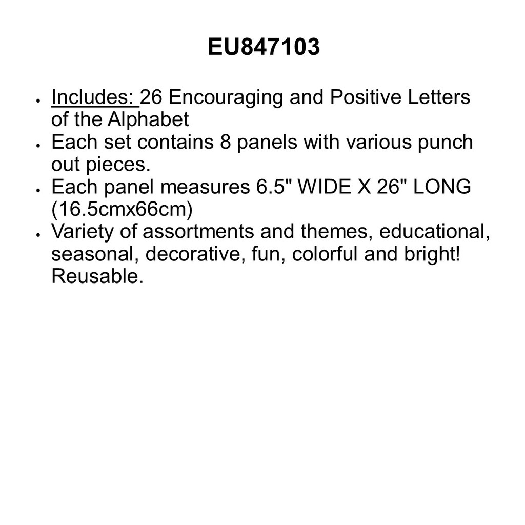 Dr. Seuss ABCs Mini BB Set 6.5" X 26"(16.5cmx66.04cm) (26pcs)