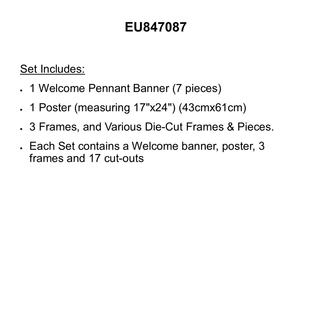 WELCOME BULLETIN BOARD SET SIMPLY SASSY (22pcs)