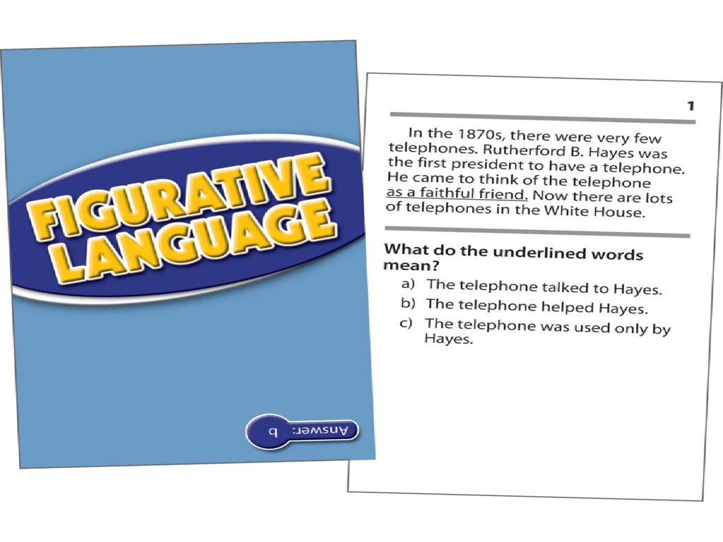 Reading Comprehension Practice Cards: Figurative Language (Blue Level)(RL:3.5-5.0) 54 Cards