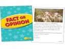 Reading Comprehension Practice Cards: Fact or Opinion (Yellow Level)(RL:1.0-2.0) 40 Cards