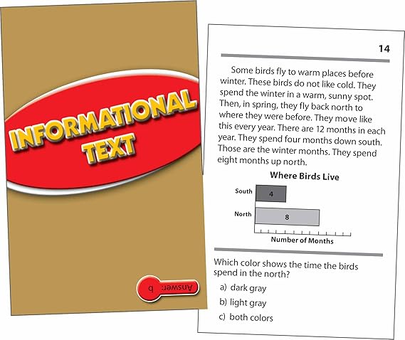 Reading Comprehension Practice Cards: Informational Text (RL:2.0-3.5)(Red Level)(54cards)