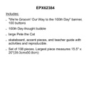 Pete the Cat 100 Groovy Days of School Bulletin Board (108pcs)