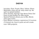 DO A DO A DOT ART SHIMMERS 5 PK (2.5 oz bottles) WASHABLE