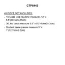 MID-CENTURY MOD CLASS JOBS MINI BULLETIN BOARD (49pcs)